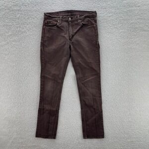 Levis 511 Jeans Mens 32x32 Brown Slim Denim Stretch Preppy Casual Office